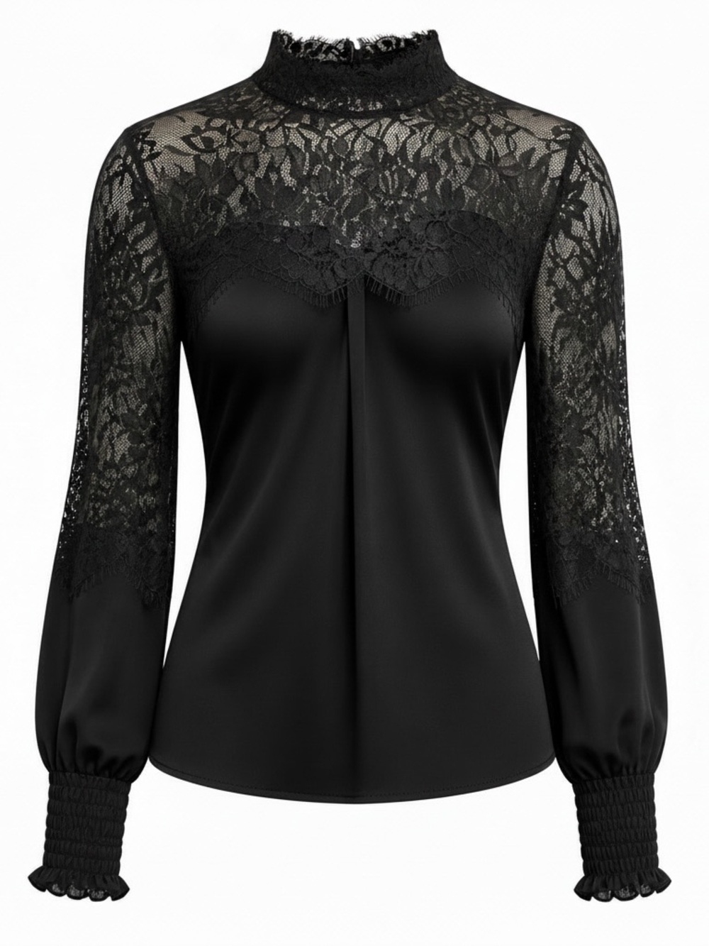 Anne Klein Black Lace Blouse – Size Large Elegant Women’s Top $25 - Picture 10 of 10